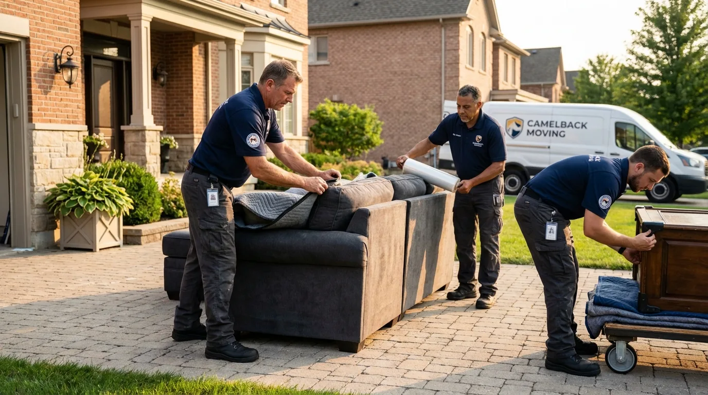 Large estate moving crew wrapping furniture in Anchor Point, AK