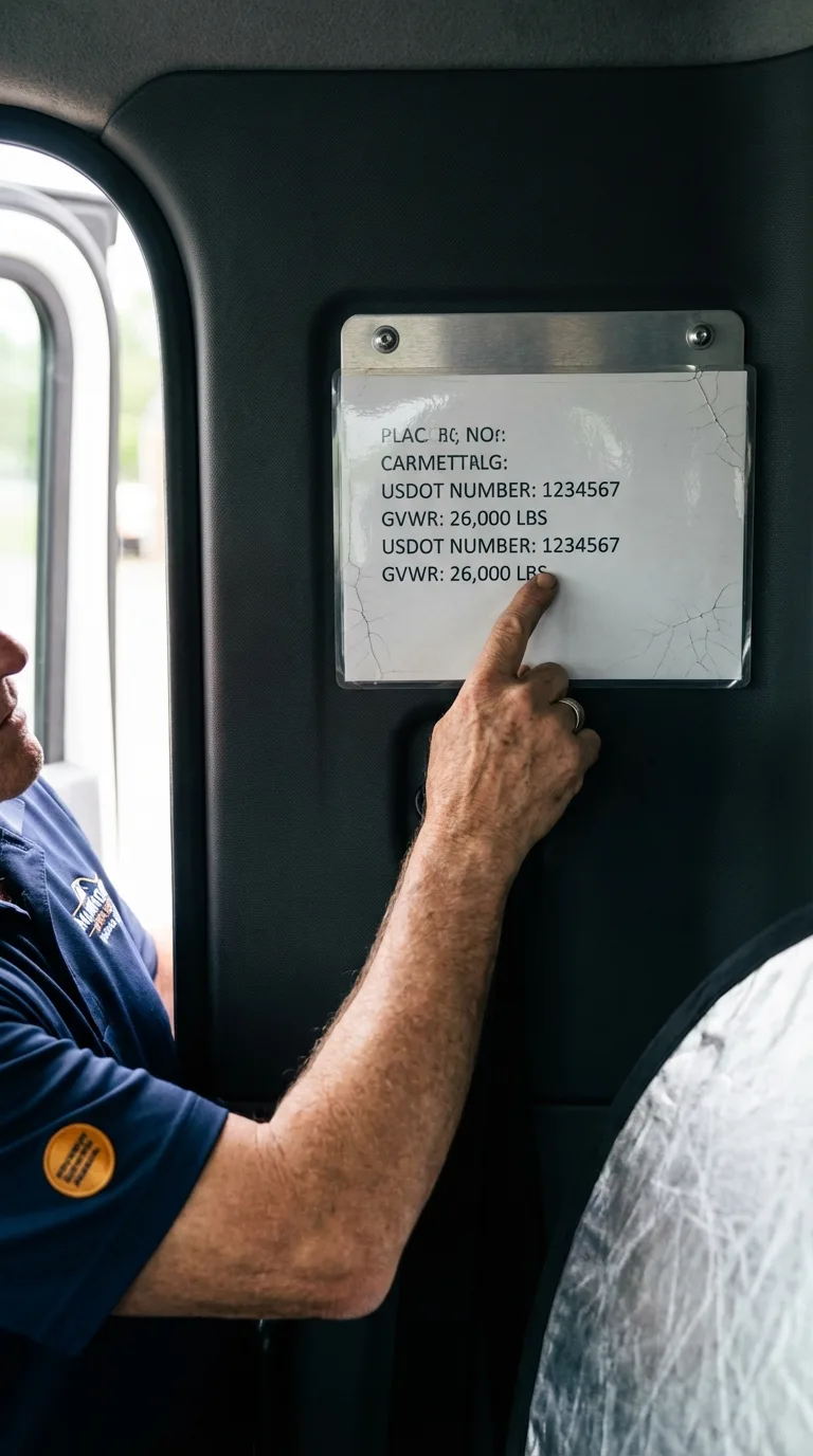 USDOT licensing placard verification in Anchor Point